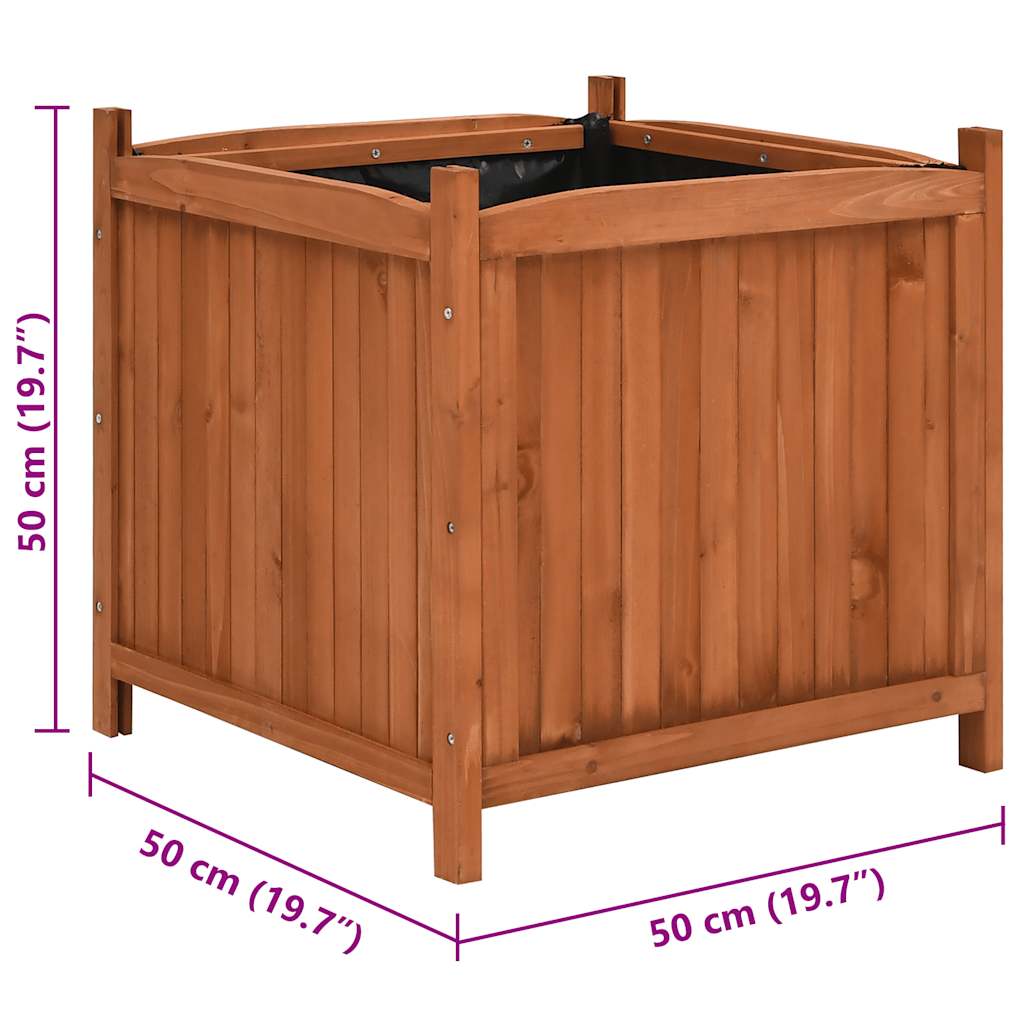 Odlingslådor upphöjda 2 st 50x50x50 cm granträ