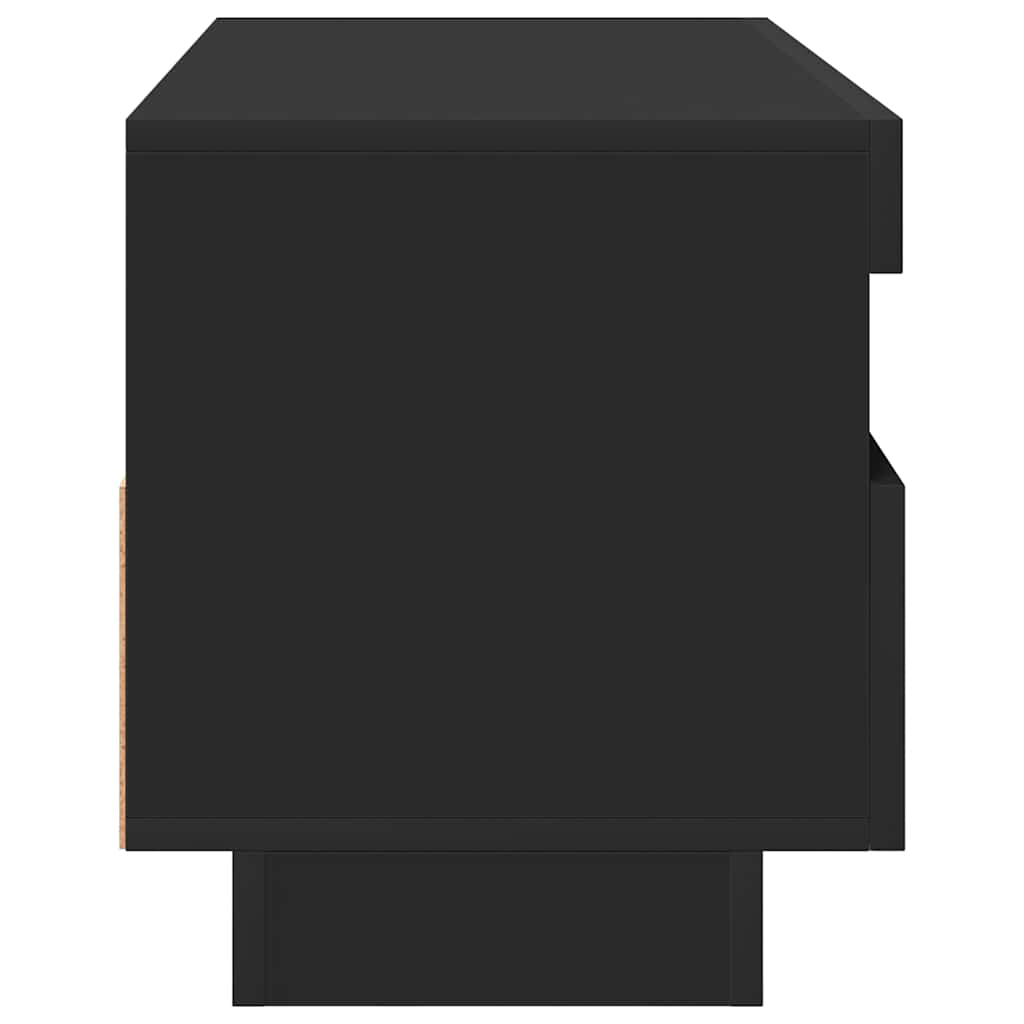 TV-bänk med LED-belysning svart 100x35x40 cm