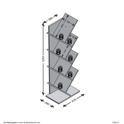 FMD Stående hylla geometrisk ek