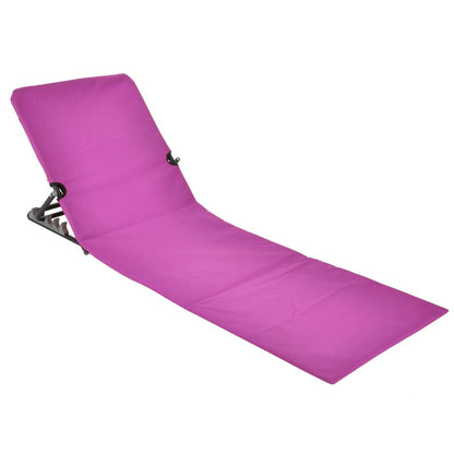 Hopfällbar strandmatta PVC rosa