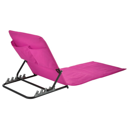 Hopfällbar strandmatta PVC rosa