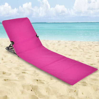 Hopfällbar strandmatta PVC rosa