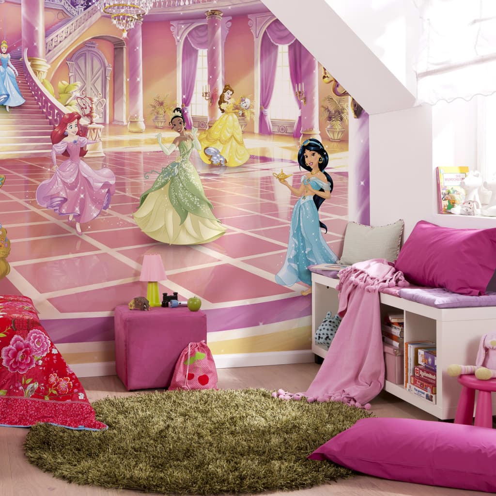 Komar Fototapet Glitze Party Princess 368x254 cm rosa