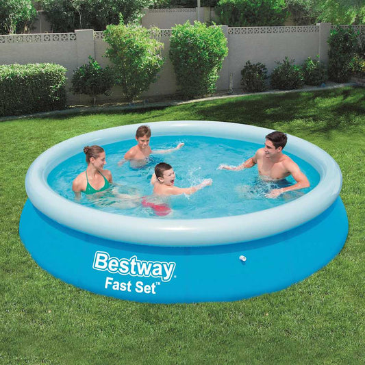 Bestway Pool uppblåsbar Fast Set rund 366x76 cm 57273