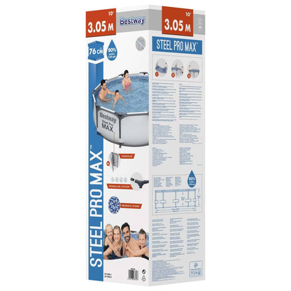 Bestway Pool med stålram Steel Pro MAX med tillbehör 305x76 cm