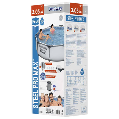 Bestway Pool med stålram Steel Pro MAX med tillbehör 305x76 cm