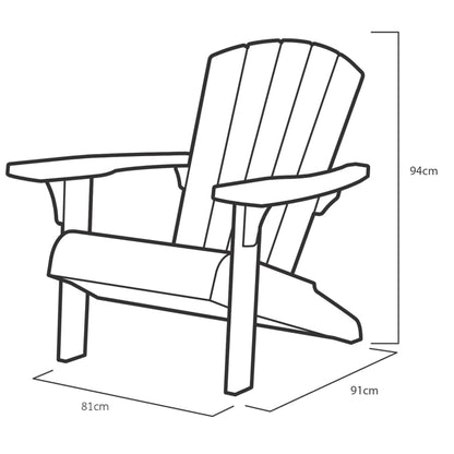 Keter Adirondackstol Troy grafit