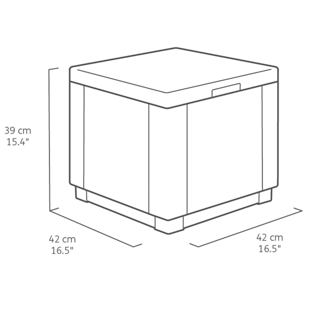 Cube Förvaringspuff grafitgrå 213816