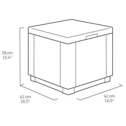 Cube Förvaringspuff grafitgrå 213816