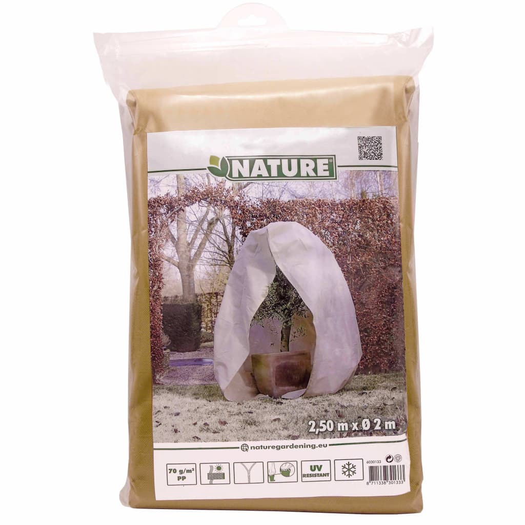 Nature Täckduk fleece med blixtlås 70 g/m² beige 2x2,5 m