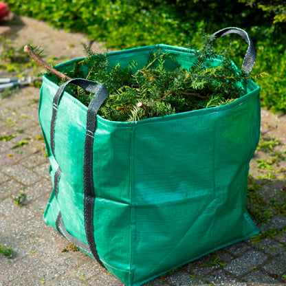 Trädgårdsavfallspåse fyrkantig grön 325 L 6072401