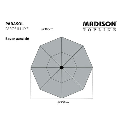 Trädgårdsparasoll Paros II Luxe 300 cm salviagrön