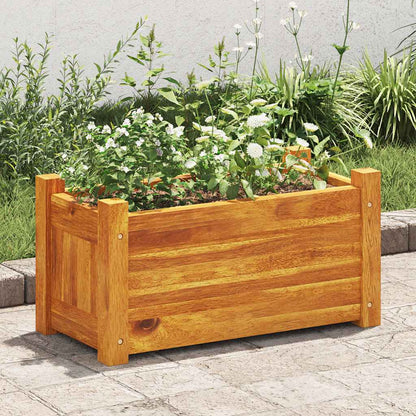 Blomlåda upphöjd akaciaträ 50x25x25 cm