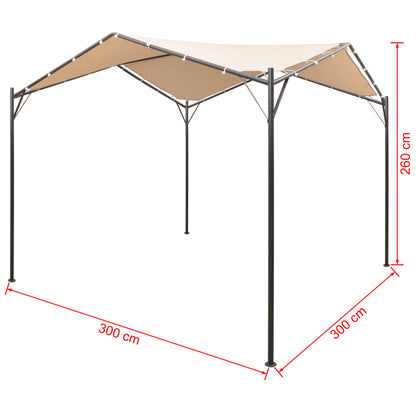 Paviljong 3x3 m stål beige