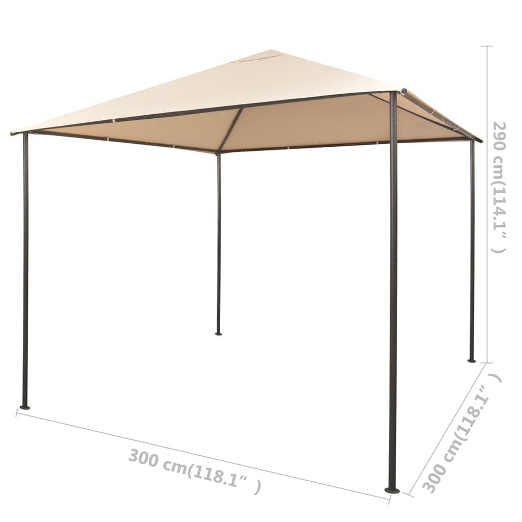 Paviljong 3x3 m stål beige