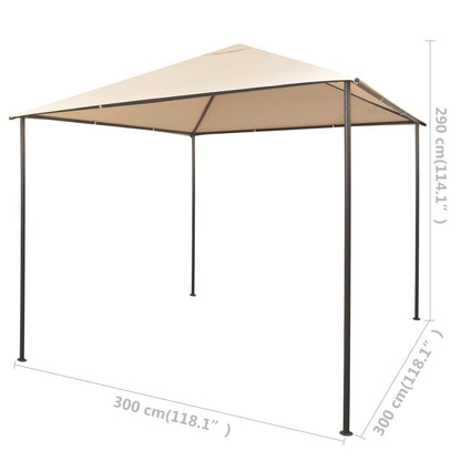 Paviljong 3x3 m stål beige