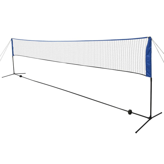 Badmintonnät med badmintonbollar 600x155 cm