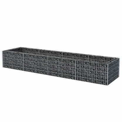 Planteringsgabion upphöjd stål 360x90x50 cm