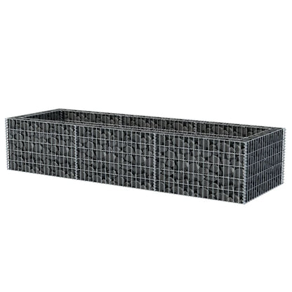 Planteringsgabion upphöjd stål 270x90x50 cm