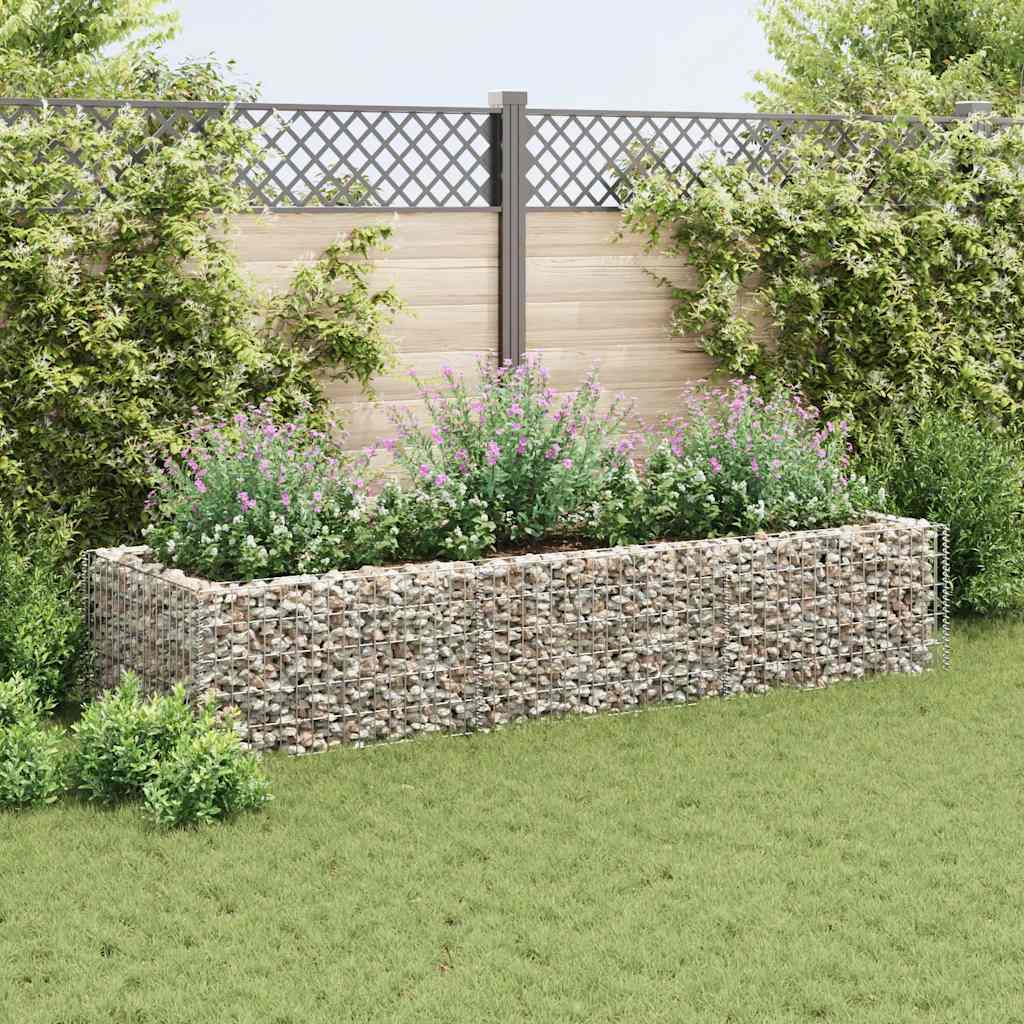 Planteringsgabion upphöjd stål 270x90x50 cm