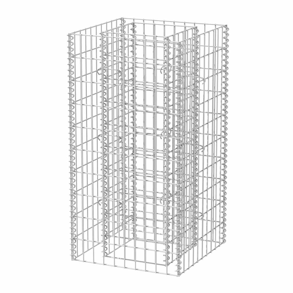 Planteringsgabion upphöjd stål 50x50x100 cm