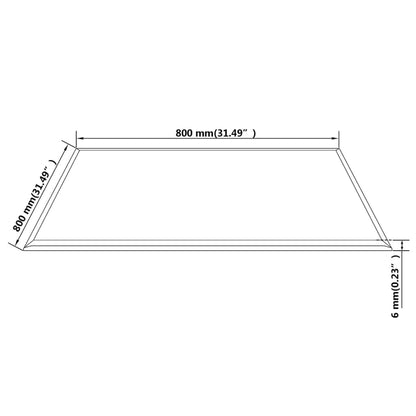 Bordsskiva härdat glas 800x800 mm kvadratisk