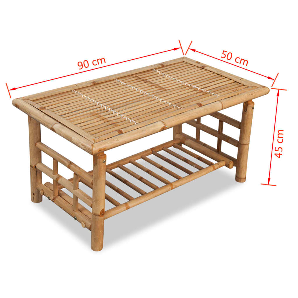 Soffbord bambu 90x50x45 cm