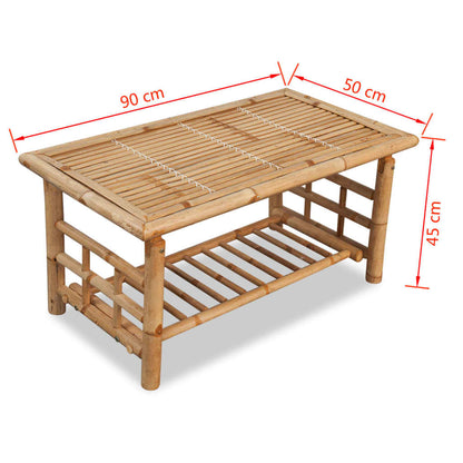 Soffbord bambu 90x50x45 cm