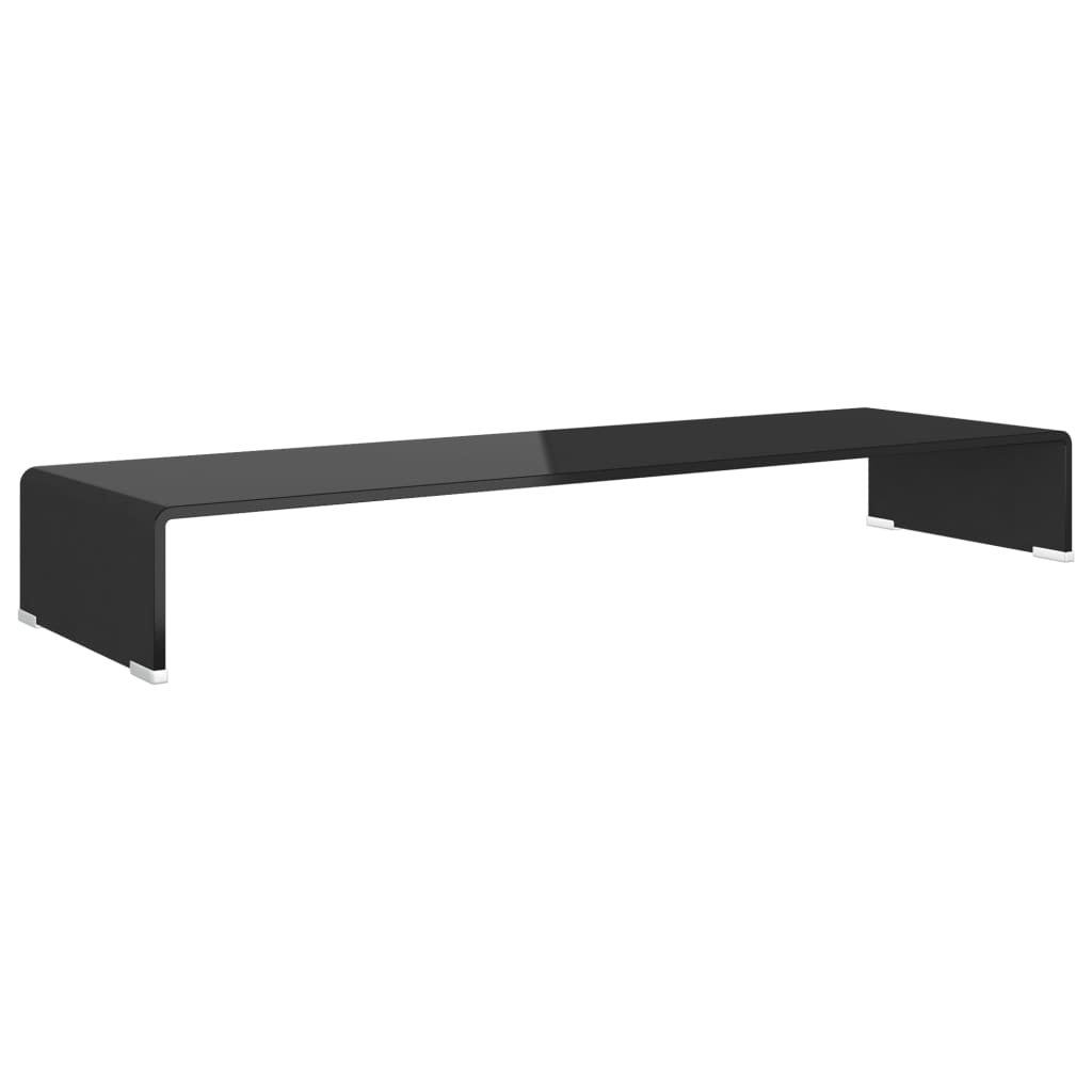 TV-bord glas svart 100x30x13 cm