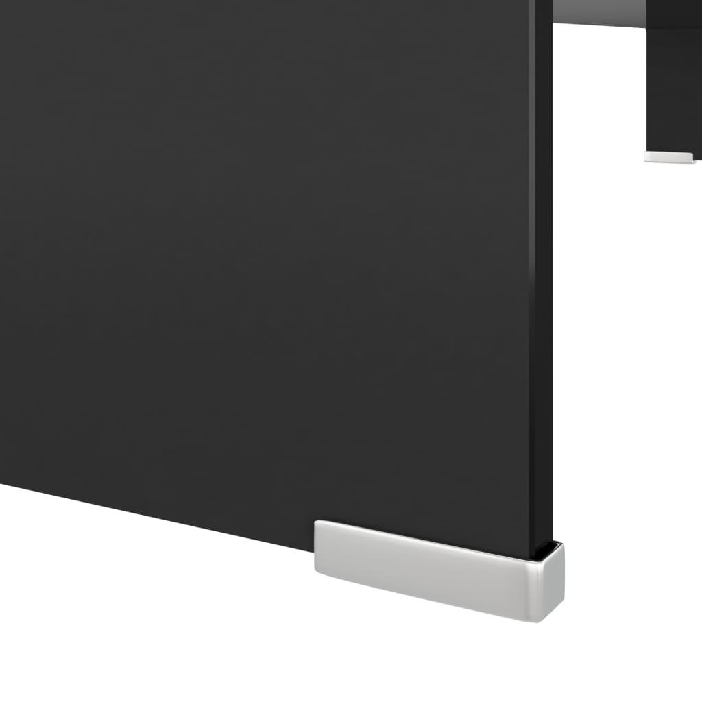 TV-bord glas svart 100x30x13 cm