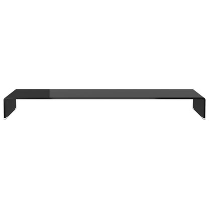 TV-bord glas svart 120x30x13 cm