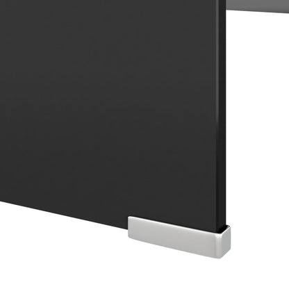 TV-bord glas svart 120x30x13 cm