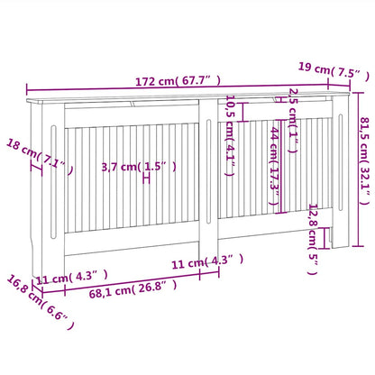 Elementskydd vit MDF 172 cm