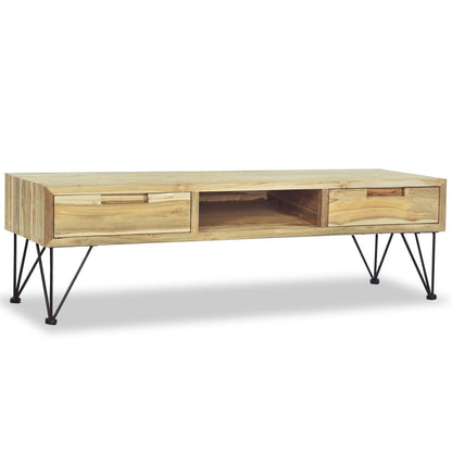 TV-bänk 120x35x35 cm massiv teak