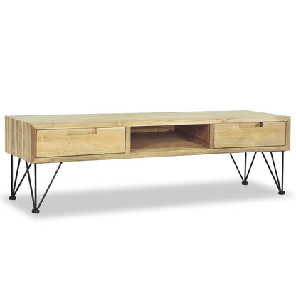 TV-bänk 120x35x35 cm massiv teak