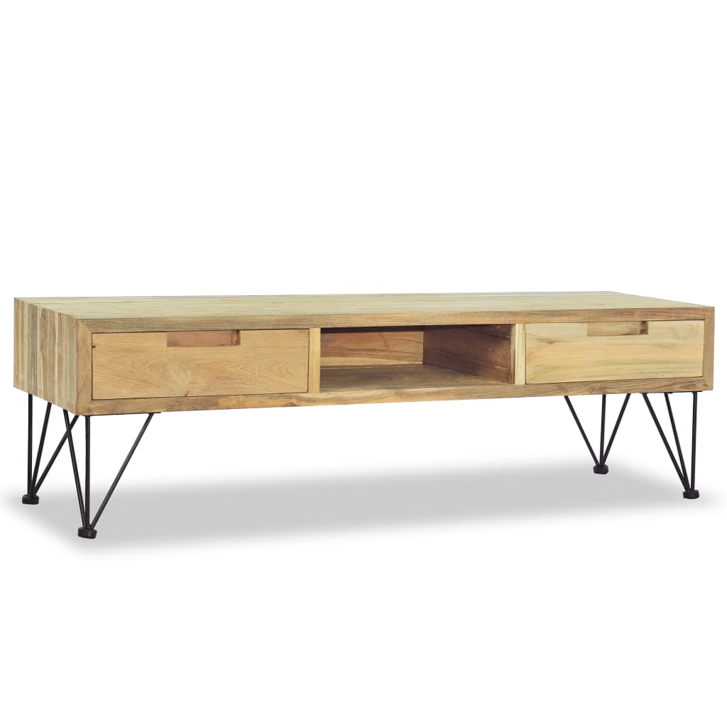 TV-bänk 120x35x35 cm massiv teak