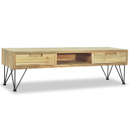 TV-bänk 120x35x35 cm massiv teak