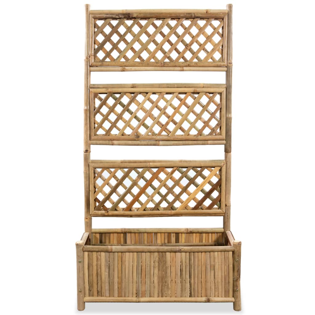 Odlingslåda med spaljé bambu 70 cm