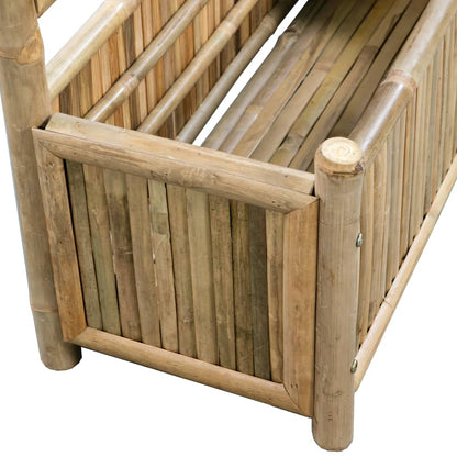 Odlingslåda med spaljé bambu 70 cm