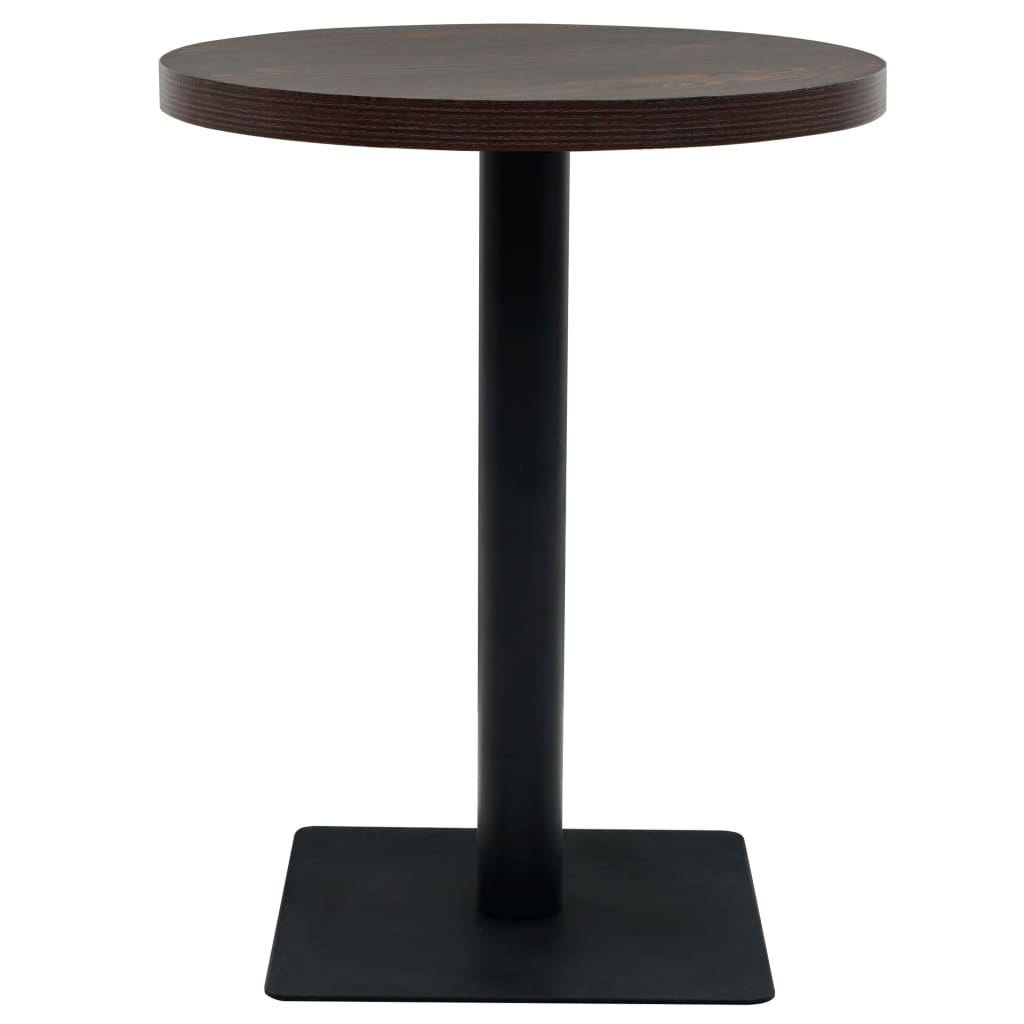 Bistrobord MDF och stål rund 60x75 cm mörk aska