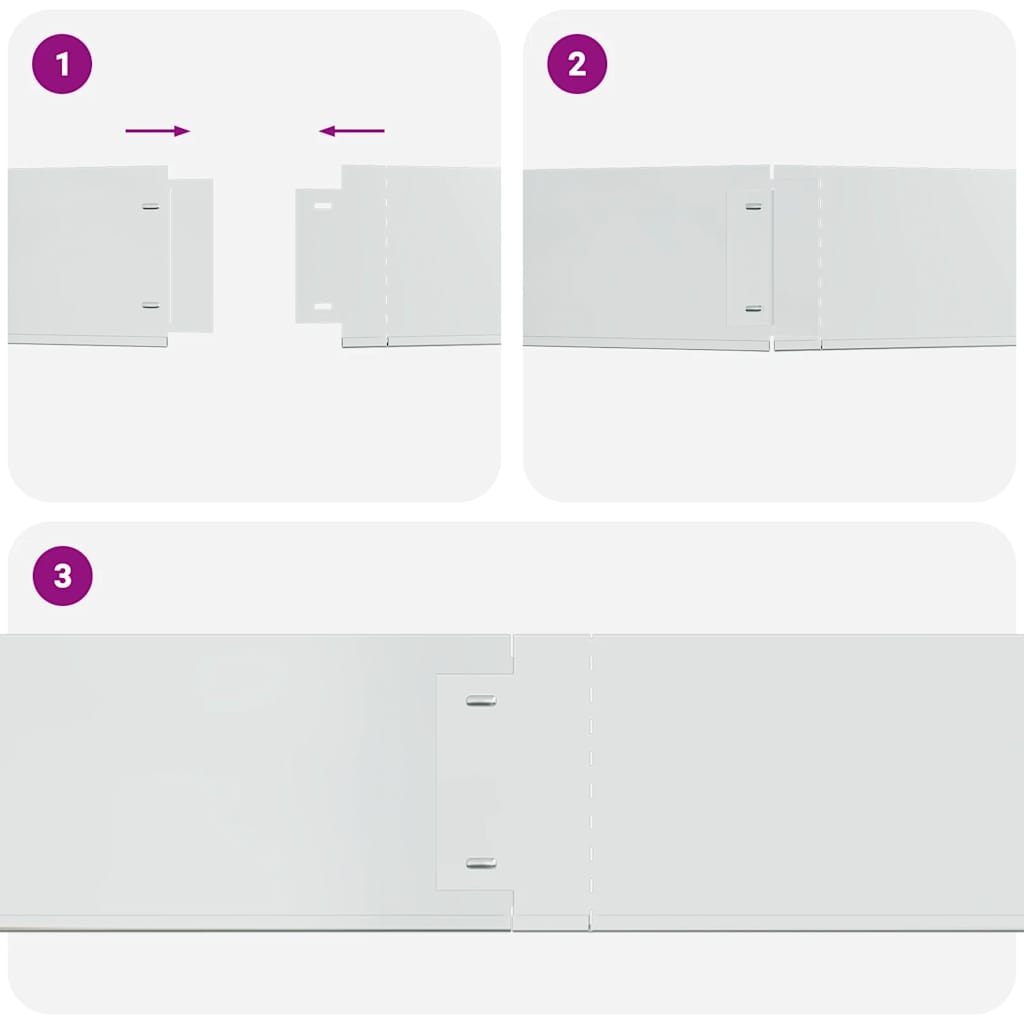 Rabattkanter 15 st galvaniserat stål 100x20 cm