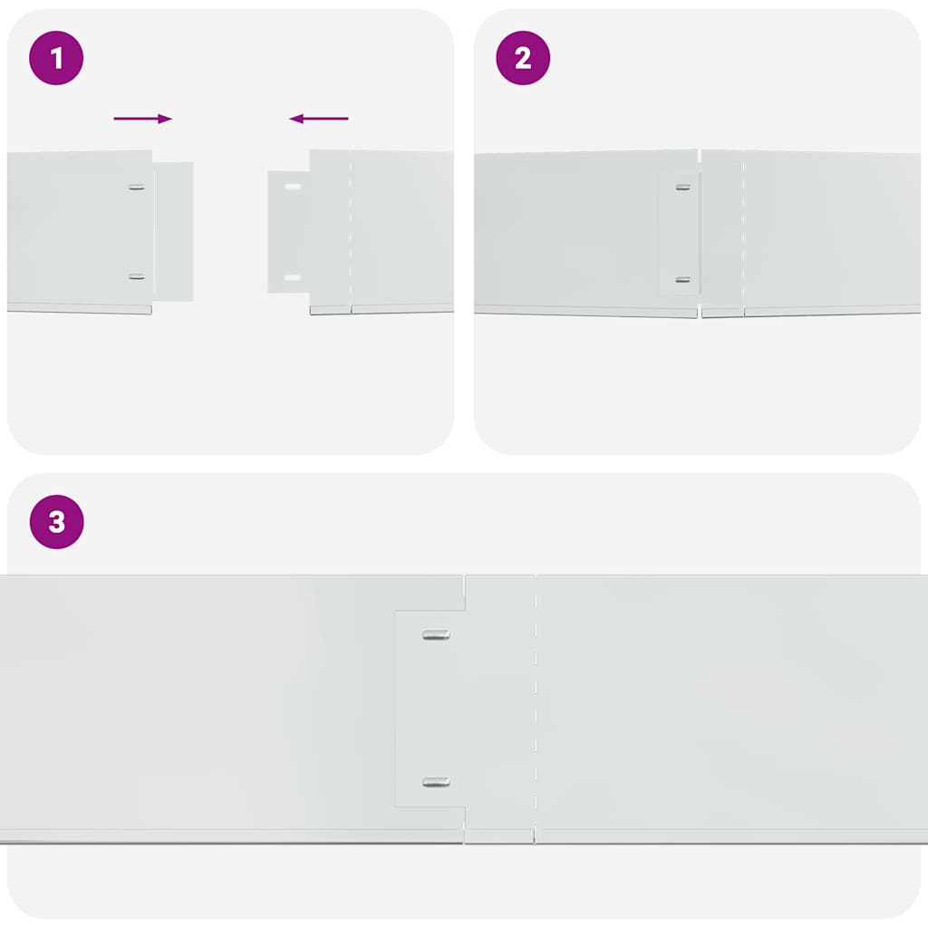 Rabattkanter 20 st galvaniserat stål 100x20 cm