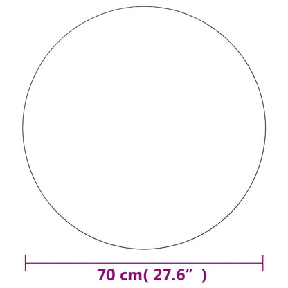 Väggspegel rund 70 cm glas