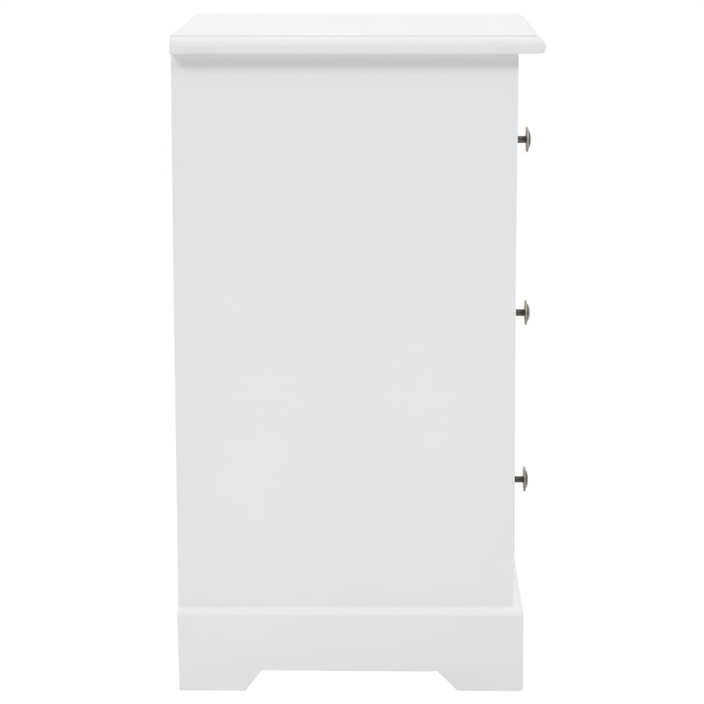 Nattduksbord MDF och furu 35x32x59 cm