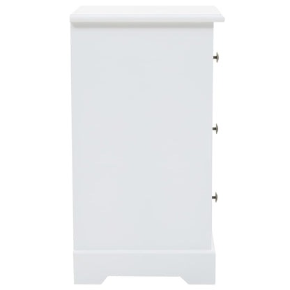 Nattduksbord MDF och furu 35x32x59 cm