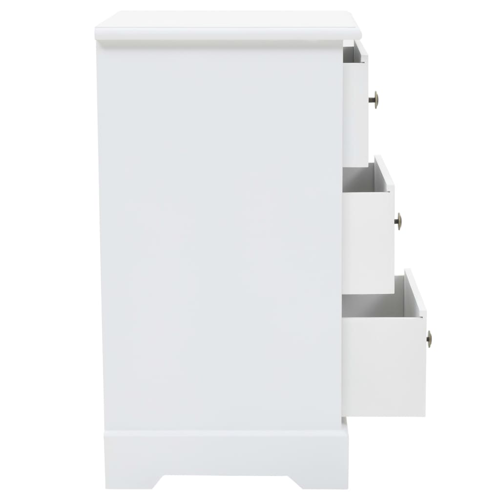 Nattduksbord MDF och furu 35x32x59 cm