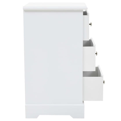 Nattduksbord MDF och furu 35x32x59 cm