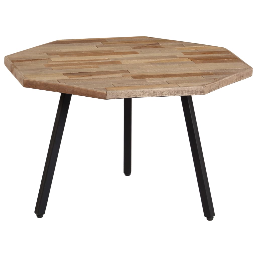 Soffbord 2 st hexagonala återvunnen teak