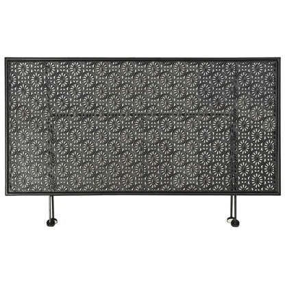 Hopfällbart soffbord vintage stil metall 100x50x45 cm svart