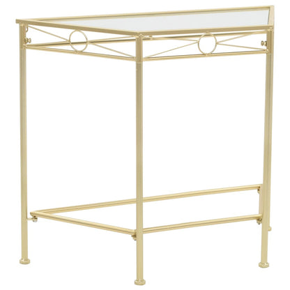 Sidobord vintage stil metall 87x34x73 cm guld